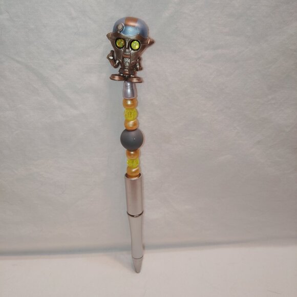 Disney Doorable- Professor Huyang- Handmade Beaded Pen Star Wars - Picture 1 of 2